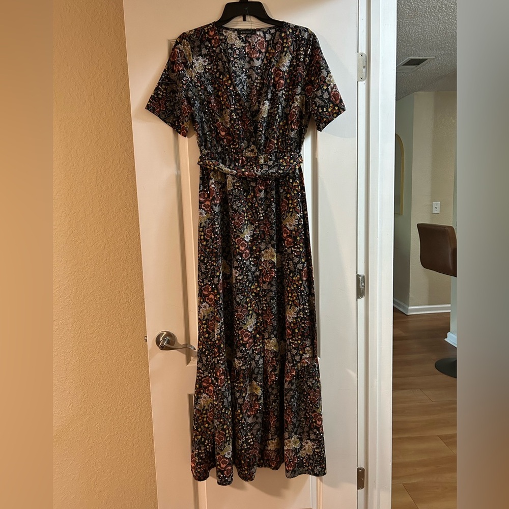 Gypsy Rose Brand Floral Short Sleeve Maxi Dress